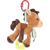 image:imageDisney Toy Story Bullseye Activity Toy  Plush Baby Sensory Toy with Teethers Rattle Crinkle Textures and On the Go Clip for Infants and Toddlers