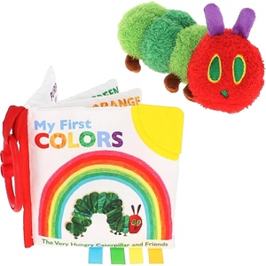 image:imageEric Carle My First Colors Soft Book amp 6 Plush Caterpillar Set  Sensory Toy with Crinkle and Teether  Ring for Car Seat and Stroller