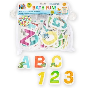image:imageKids Preferred World of Eric Carle Bath Time 36 Piece Foam Bath Toys Letters and Numbers Set for Toddlers and Mesh Bag Perfect for Water Play Ages 3 and Up